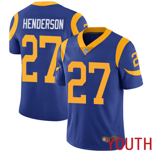 Los Angeles Rams Limited Royal Blue Youth Darrell Henderson Alternate Jersey NFL Football 27 Vapor Untouchable
